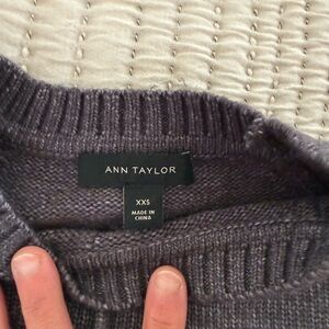 Ann Taylor Women's Charcoal Crew Neck Sweater